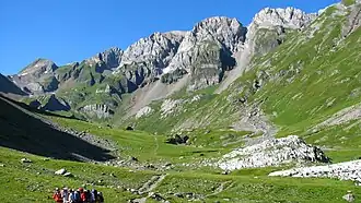 Blick auf die Dents Blanches.
