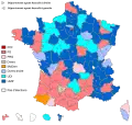 Politische Präferenz der Départements (2015)