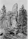 Der Hübichenstein im Harz 1784