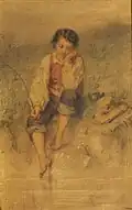 Verträumter Angler, 1858
