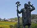 Der Heilige Christophorus auf dem Friedhof von Läufelfingen