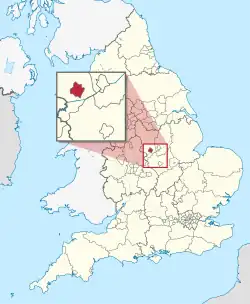 Lage von Derby in England