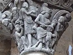 Kapitell: König David musiziert