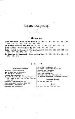 Deutsche Romanbibliothek, Inhaltsverzeichnis, 1875, Band&nbsp;1.
