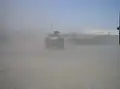 Sandsturm auf der Panzerplatte