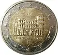 Rückseite 2 Euro Deutschland 2017: Rheinland-Pfalz, Porta Nigra in Trier