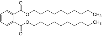 Strukturformel von Di-n-decylphthalat