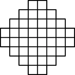Ein aztekischer Diamant der Ordnung '"`UNIQ--postMath-00000014-QINU`"'