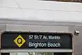 Gelbes Rhombus-Signet, 57&nbsp;St/7&nbsp;Ave, Manhtn / Brighton Beach