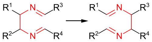 Allgemeines Schema der Diaza-Cope-Umlagerung