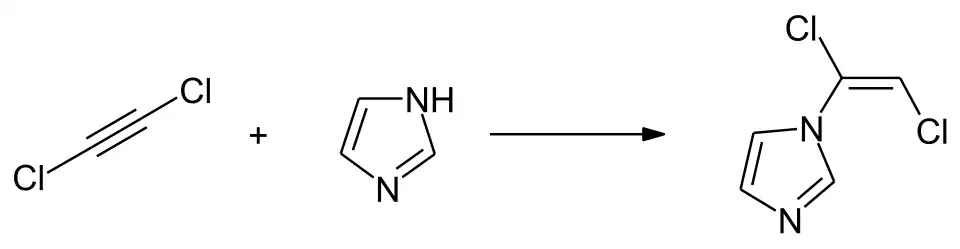 Umsetzung von Dichlorethin mit Imidazol
