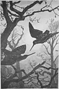 Fliegende Schnepfenvögel aus: Die Gartenlaube (1885)