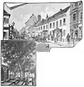 Das hohe Haus auf der rechten Straßenseite 1897.