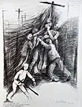 Die Gerechten (Schauspiel von Albert Camus) 10.11.1980 / Stift / 64 × 50 cm, Sammlung: Deutsches Literaturarchiv Marbach