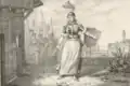 Lithografie «Die Zürcherschen Amazonen», 1850–1870