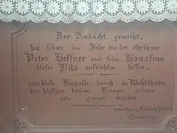 Altarinschrift