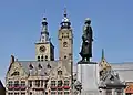 Denkmal für General Jacques vor dem Rathaus von Diksmuide.