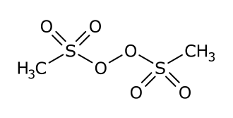 Strukturformel des Bis(methansulfonyl)peroxid