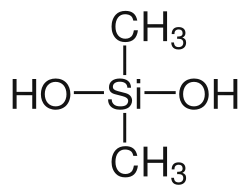 Strukturformel von Dimethylsilandiol