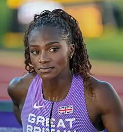 Titelverteidigerin Dina Asher-Smith – verletzungsbedingt auf dem achten&nbsp;Platz