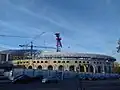 Neue Aufbauten auf dem alten Dinamo-Stadion im September 2017