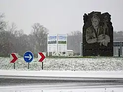 Abbildung des Musikers Bernhard Romberg auf dem Kreisverkehr Dinklager Ring/Märschendorfer Straße