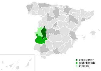 Karte der Kirchenprovinz