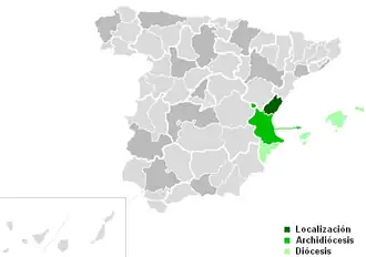 Karte der Kirchenprovinz