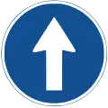 R-400c Vorgeschriebene Fahrtrichtung – geradeaus