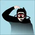 Ich bin OK! an der Oberfläche mit einer Hand, aus großer Distanz sichtbar.