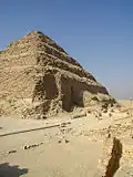 Nordseite der Pyramide mit Serdab und Totentempel