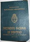 Vorherige grüne libreta-Version des DNI, ausgestellt 1968–2009, bis die neuen DNI-Karten ausgegeben wurden