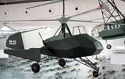 Doblhoff WNF 342 V4 als Modell im Maßstab 1 : 11 im Hubschraubermuseum Bückeburg