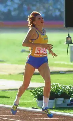 Doina Melinte, frühere Doina Beșliu, 1984 Olympiazweite und Olympiasiegerin über 800&nbsp;Meter, errang Bronze
