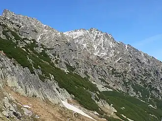 Blick vom Tal Dolina Pięciu Stawów Polskich