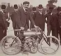 Dominique Lamberjack beim Rennen Paris–Madrid 1903 mit seiner Griffon