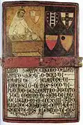 Eine Tafel der Biccherna in Siena, um 1324