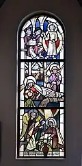 Weihnachtsfenster: Jesus im Tempel Geburt Jesu Verkündigung