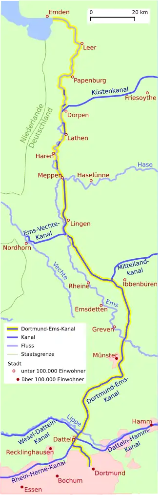 Übersichtskarte des Kanals