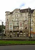 Münsterstraße mit denkmalgeschütztem Wohnhaus