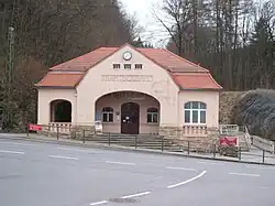Drahtseilbahn Augustusburg, Gebäude der Talstation (2016)