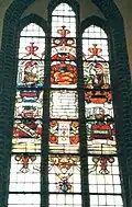 Wappenfenster in der St. Marienkirche des westpommerschen Dramburg