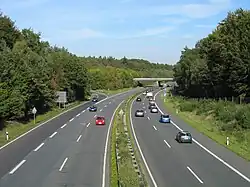 Die A&nbsp;485 beim Dreieck Bergwerkswald