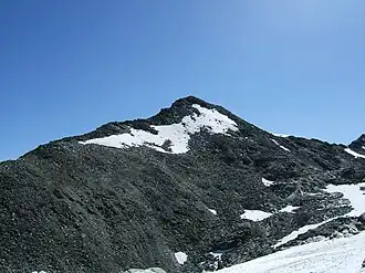 Gipfelaufbau der Dreieckspitze von Westen, von der Bärenluegscharte
