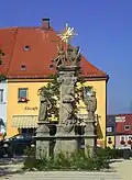 Die Dreifaltigkeitssäulen am oberen Marktplatz