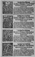 Bogen mit vier Dreikönigszetteln. Köln, 18. Jahrhundert