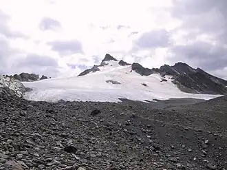 Dreiländerspitze mit Vermuntgletscher