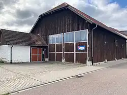 Ehemalige Dreschhalle Staffort zum wetterunabhängigen Drusch (2023)