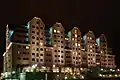 Renovierter Speicher bei Nacht