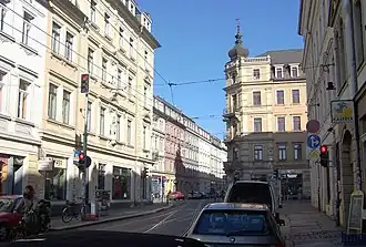 Kreuzung Louisen-/Rothenburger Straße in der Äußeren Neustadt